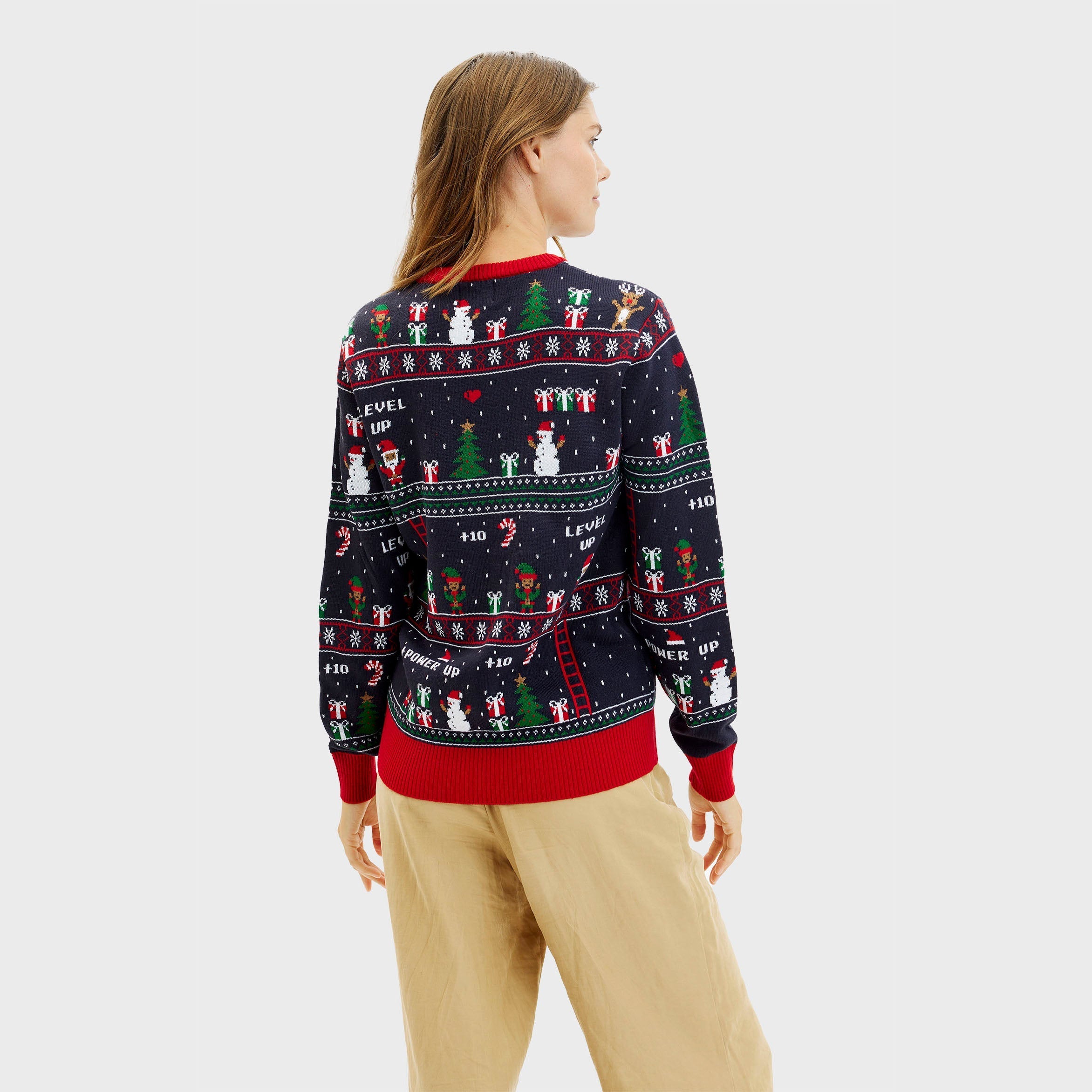 Vintage gamer Weihnachtspullover - Damen